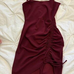 Wine red color dress NWOT small